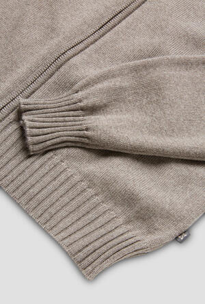 Full-zip jacket in combed merino wool ESSENTIAL - Ferrante | img vers.300x/